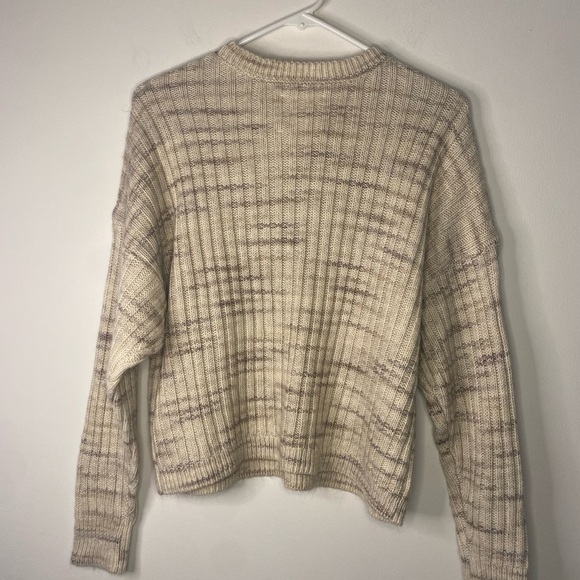 Lucky Brand Brown Cropped Long Sleeve Fall Sweater Size Medium Boxy - Picture 10 of 12
